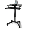 Victor High Rise Mobile Adjustable Standing Desk with Keyboard Tray
