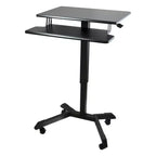 Bureau debout mobile et réglable Victor High Rise avec support clavier