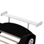 Lit plateforme Whisen Unique Design en forme de voiture de course, taille double, avec roues