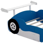 Lit plateforme Whisen Unique Design en forme de voiture de course, taille double, avec roues