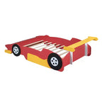 Lit plateforme Whisen Unique Design en forme de voiture de course, taille double, avec roues