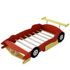 Lit plateforme Whisen Unique Design en forme de voiture de course, taille double, avec roues