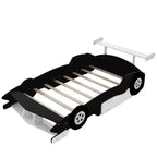Lit plateforme Whisen Unique Design en forme de voiture de course, taille double, avec roues