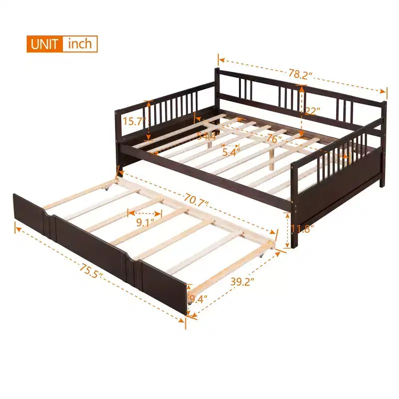 Lit plateforme Whisen Unique Design en forme de voiture de course, taille double, avec roues