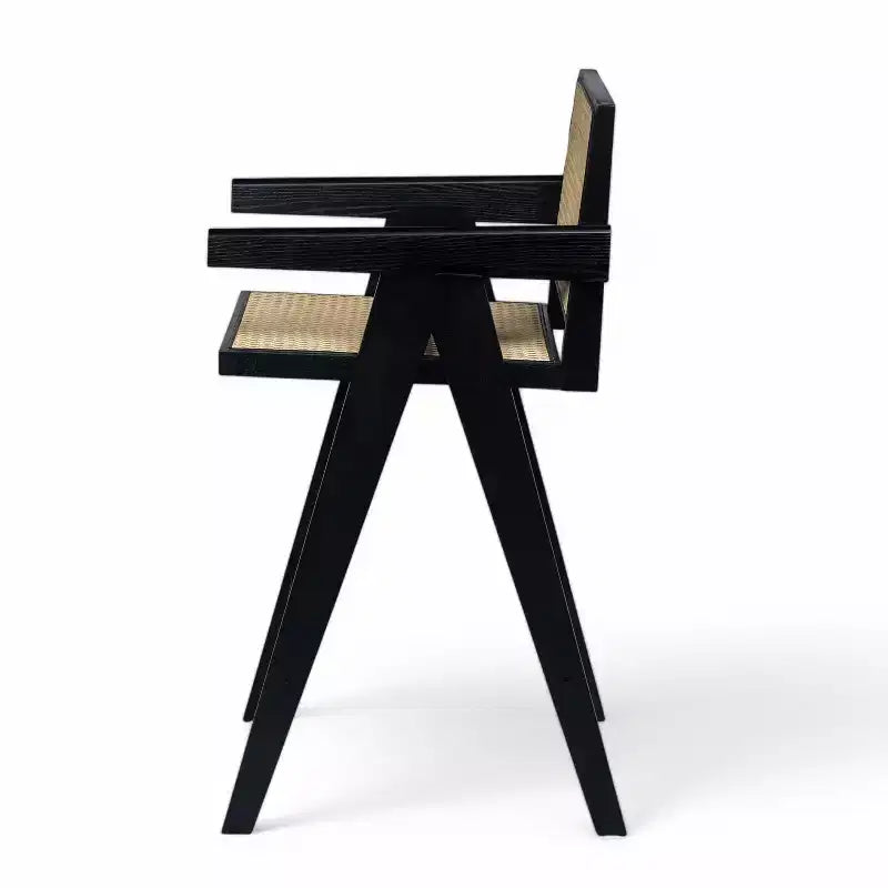 Tabourets de bar modernes et minimalistes Christopher Knight Home Kelly en bois d'hévéa avec cannage (Lot de 2)