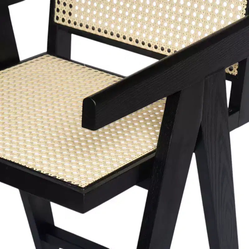 Tabourets de bar modernes et minimalistes Christopher Knight Home Kelly en bois d'hévéa avec cannage (Lot de 2)