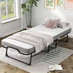Mjkone Twin Size Modern Folding Bed With Mattress Included