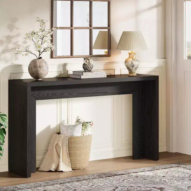 Lantine 55.12 Console de ferme, table de canapé étroite en bois pour entrée, couloir, salon, foyer
