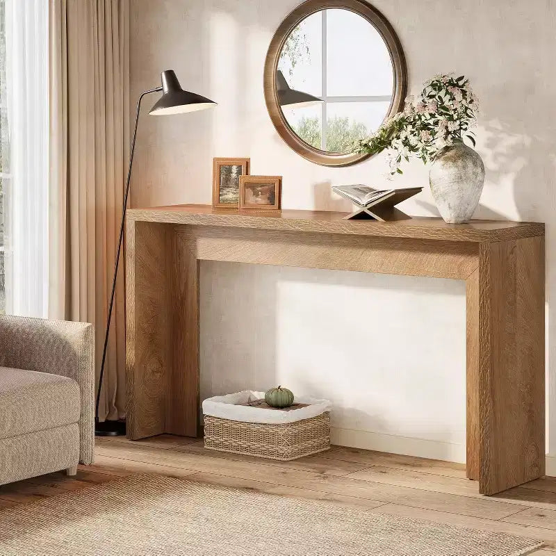 Lantine 55.12 Console de ferme, table de canapé étroite en bois pour entrée, couloir, salon, foyer
