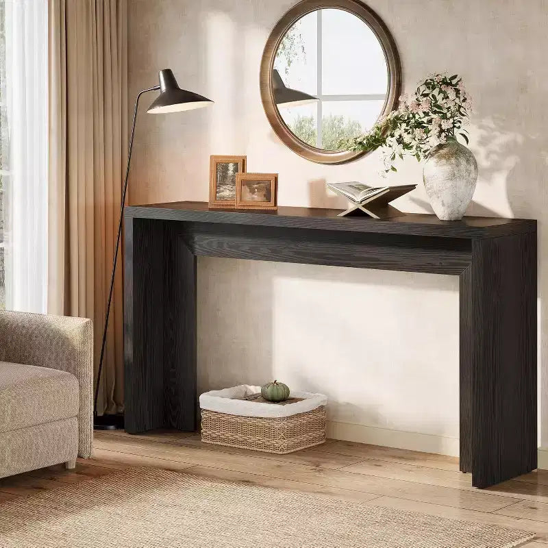 Lantine 55.12 Console de ferme, table de canapé étroite en bois pour entrée, couloir, salon, foyer