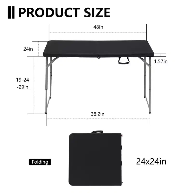 Tables Pliantes Portables en Plastique SUGIFT pour la Maison, le Jardin, le Bureau, l'Intérieur et l'Extérieur