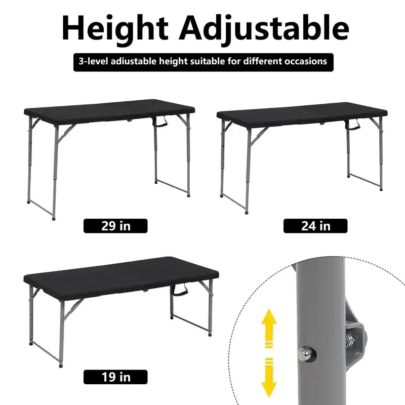 Tables Pliantes Portables en Plastique SUGIFT pour la Maison, le Jardin, le Bureau, l'Intérieur et l'Extérieur