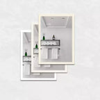 Armoire de toilette à LED 28x20 pouces avec lumières et miroir, armoire de toilette éclairée avec désembueur
