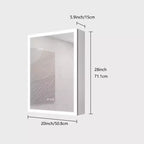 Armoire de toilette à LED 28x20 pouces avec lumières et miroir, armoire de toilette éclairée avec désembueur