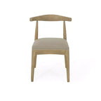 Ensemble de salle à manger en bois d'hévéa rembourré de 7 pièces de style moderne du milieu du siècle Christopher Knight Home Vanus