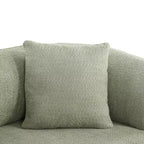 Christopher Knight Home Tadg, canapé incurvé 3 places en bois d'hévéa et tissu bouclé avec oreillers (lot de 2)
