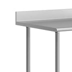 Table de préparation et de travail Flash Furniture Reese 30 x 36 avec étagère supérieure en acier inoxydable, dosseret de 4, étagère inférieure réglable en acier galvanisé, 4 roulettes