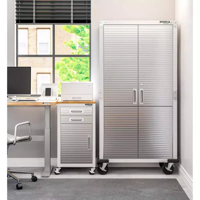 Meuble bas roulant Seville Classics UltraHD 2 tiroirs, 20 x 18 x 34,7