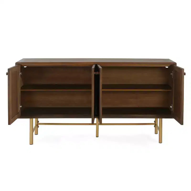 Christopher Knight Home Vincent Armoire de buffet contemporaine en métal avec deux étagères réglables