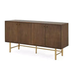 Christopher Knight Home Vincent Armoire de buffet contemporaine en métal avec deux étagères réglables