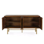 Christopher Knight Home Vincent Armoire de buffet contemporaine en métal avec deux étagères réglables