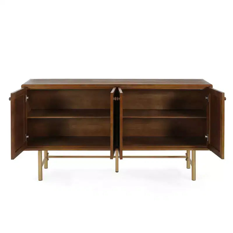 Christopher Knight Home Vincent Armoire de buffet contemporaine en métal avec deux étagères réglables