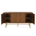 Christopher Knight Home Vincent Armoire de buffet contemporaine en métal avec deux étagères réglables