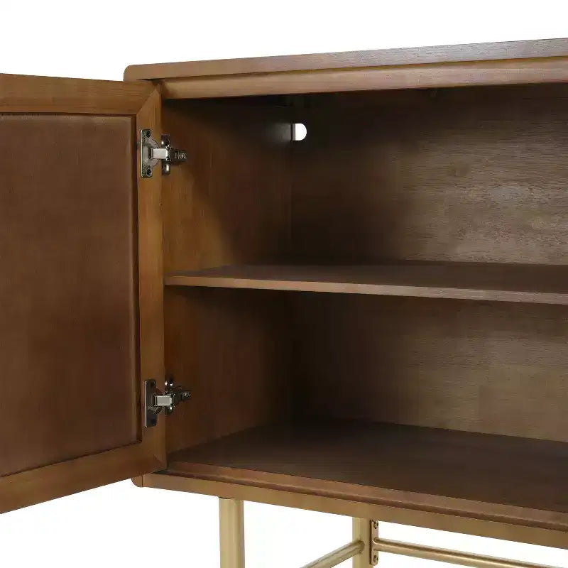 Christopher Knight Home Vincent Armoire de buffet contemporaine en métal avec deux étagères réglables