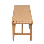 Christopher Knight Home Vladimir Banc de chambre contemporain en bois d'acacia avec similicuir tressé