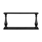 Console vintage, table d'entrée en placage de pin avec pieds en forme de vase élégant - ModernLuxe