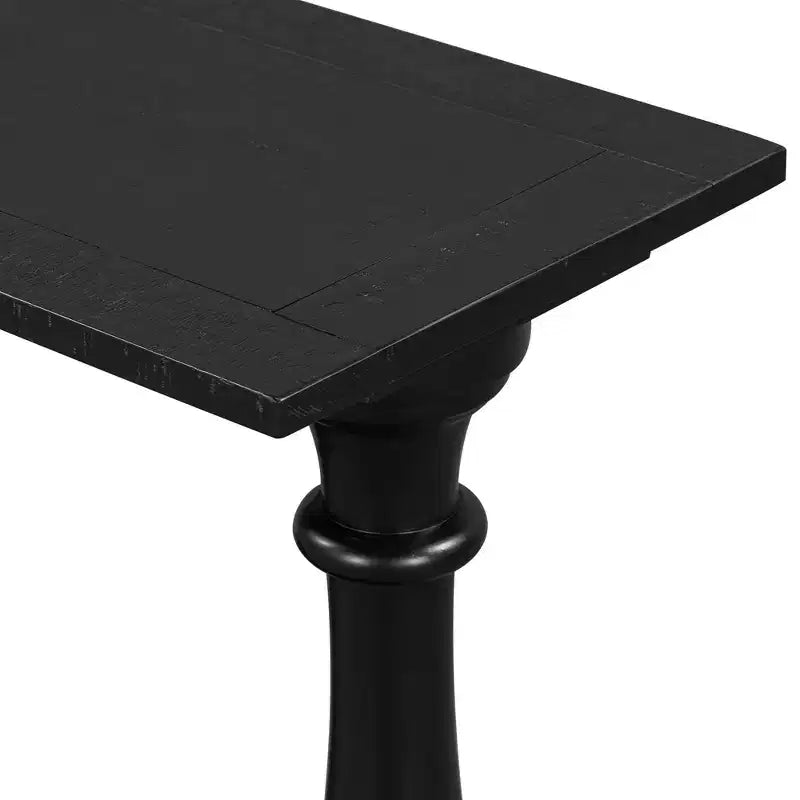 Console vintage, table d'entrée en placage de pin avec pieds en forme de vase élégant - ModernLuxe