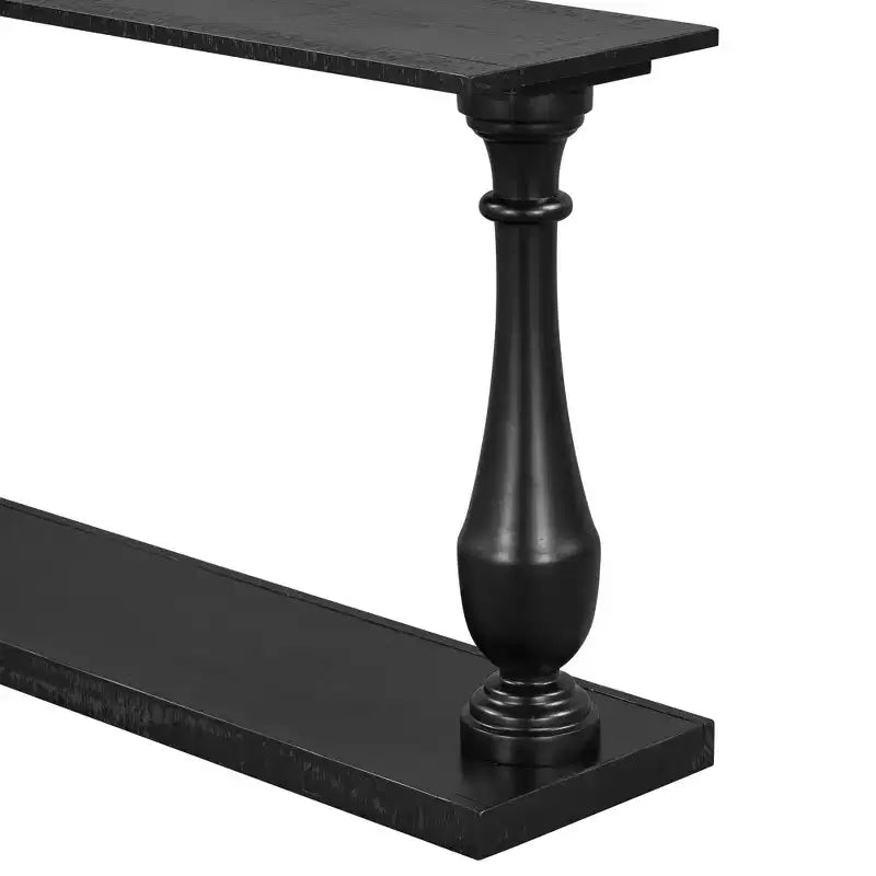 Console vintage, table d'entrée en placage de pin avec pieds en forme de vase élégant - ModernLuxe