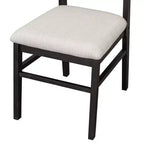 Ensemble table de salle à manger 6 pièces avec chaises rembourrées et banc, style rustique fermier, naturel/espresso-ModernLuxe