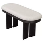 Ensemble table de salle à manger 6 pièces avec chaises rembourrées et banc, style rustique fermier, naturel/espresso-ModernLuxe