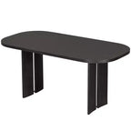 Ensemble table de salle à manger 6 pièces avec chaises rembourrées et banc, style rustique fermier, naturel/espresso-ModernLuxe