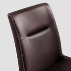 Subrtex Chaise de salle à manger en bois massif avec revêtement en similicuir (Lot de 2)