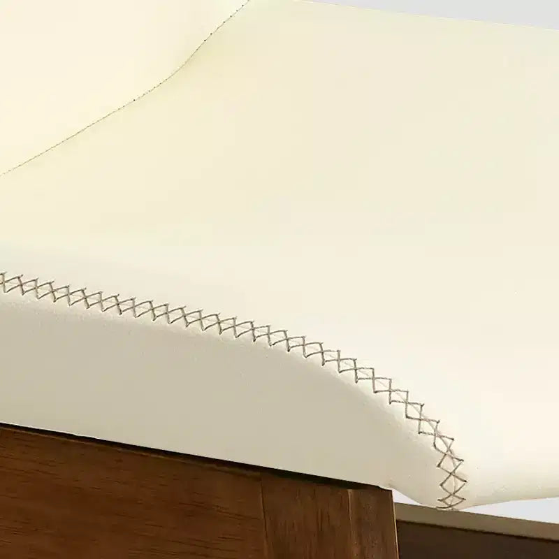 Subrtex Chaise de salle à manger en bois massif avec revêtement en similicuir (Lot de 2)