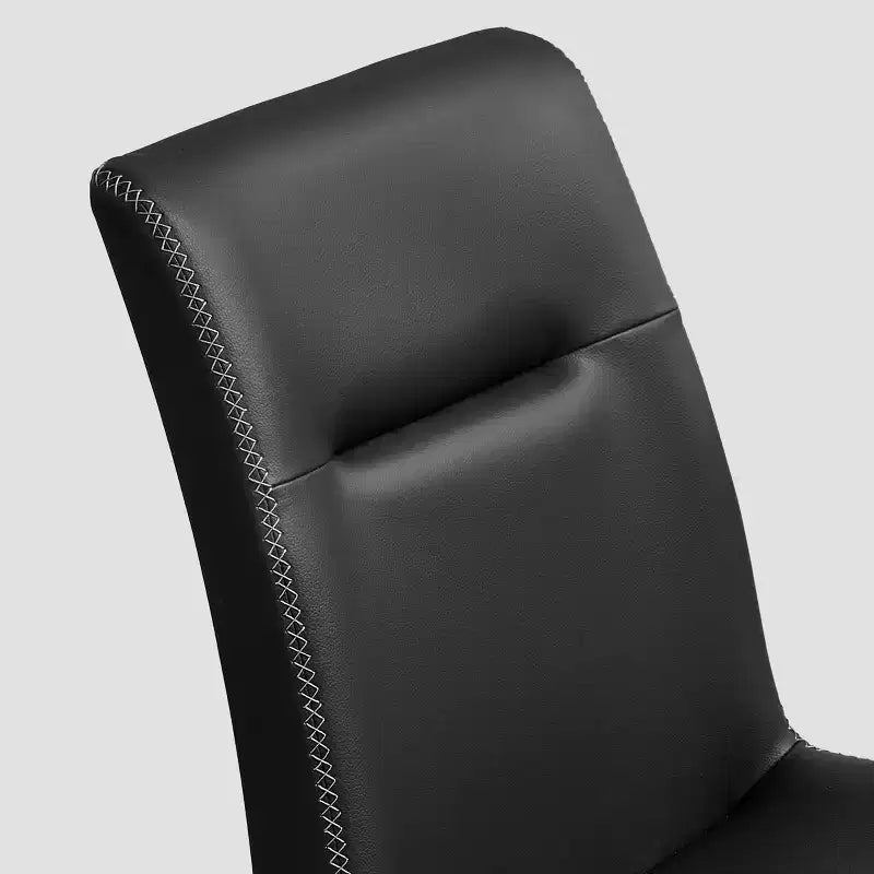Subrtex Chaise de salle à manger en bois massif avec revêtement en similicuir (Lot de 2)