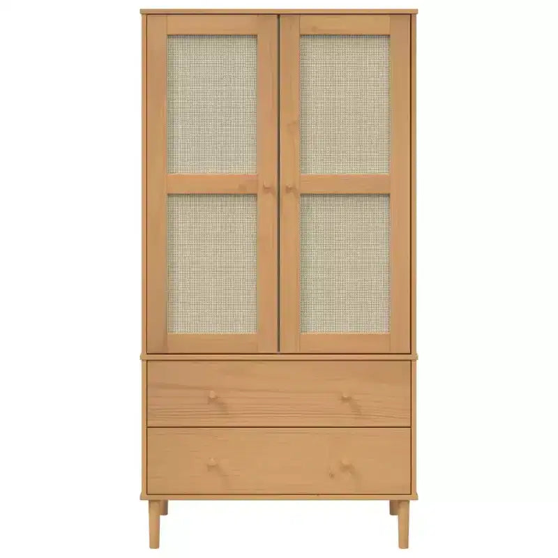 vidaXL SENJA Armoire de rangement Placard aspect rotin Bois de pin massif