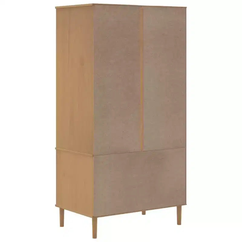 vidaXL SENJA Armoire de rangement Placard aspect rotin Bois de pin massif