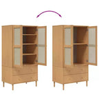 vidaXL SENJA Armoire de rangement Placard aspect rotin Bois de pin massif