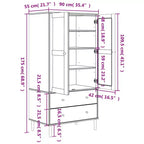 vidaXL SENJA Armoire de rangement Placard aspect rotin Bois de pin massif