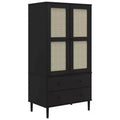 vidaXL SENJA Armoire de rangement Placard aspect rotin Bois de pin massif