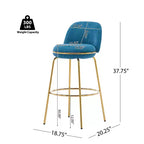 Christopher Knight Home Mads Tabourets de bar sans accoudoirs rembourrés avec cadre en métal pour l'intérieur (Lot de 2)
