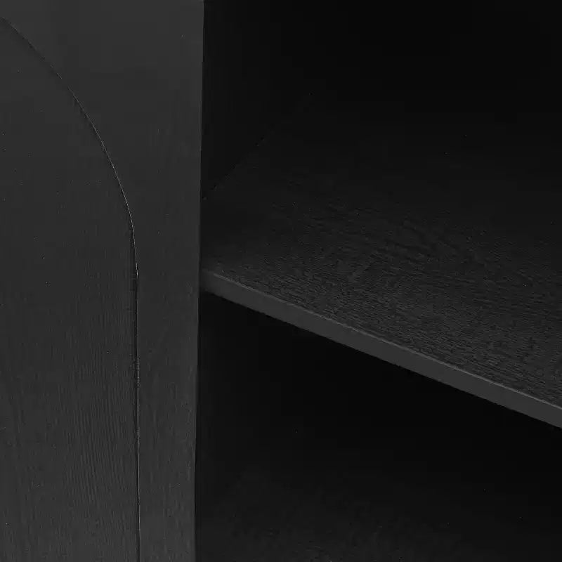 Élégant meuble de rangement en rotin, buffet à 2 portes avec pieds en bois de pin massif pour chambre, salon, bureau - ModernLuxe