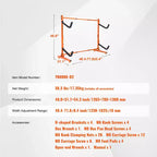 Support de rangement autoportant pour kayak VEVOR, support de kayak pour 2 kayaks, canoës et planches à pagaie avec bras rembourrés et largeur réglable, charge maximale de 79 kg
