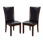 Simple Relax Set of 2 Leatherette Upholstered Side Chairs
