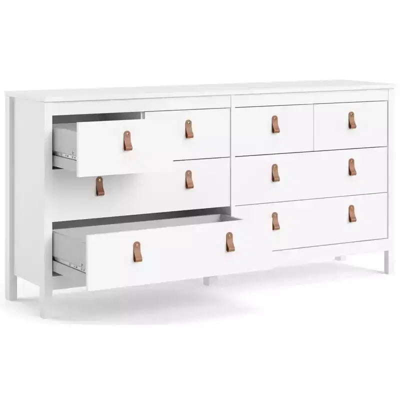 HomeStock Madrid Commode double à 8 tiroirs, style moderne traditionnel 12345