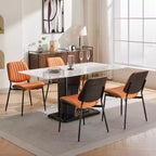 Chaises de salle à manger Vatros, lot de 2, style rétro moderne du milieu du siècle, en similicuir