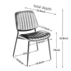 Chaises de salle à manger Vatros, lot de 2, style rétro moderne du milieu du siècle, en similicuir